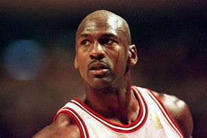 Un primer plano de Michael Jordan